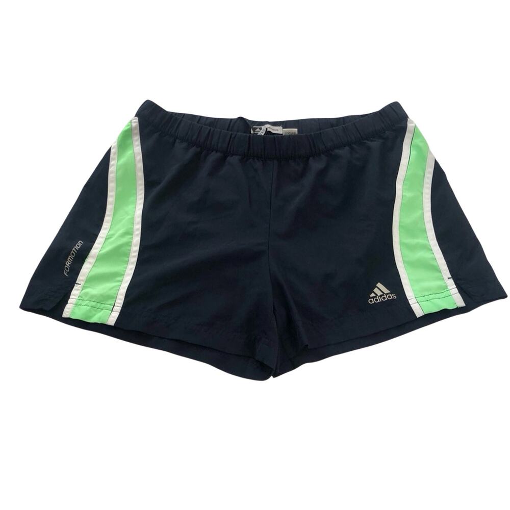 Adidas Green Navy Athletic Shorts Sports Climalite 365 Moisture Wick Fabric - Picture 3 of 16
